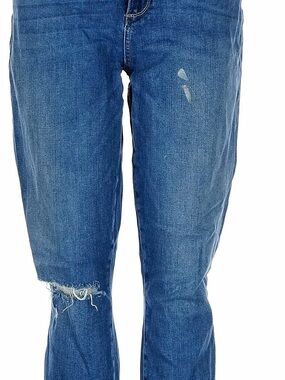 PAIGE Blue Distressed Boyfriend Jeans